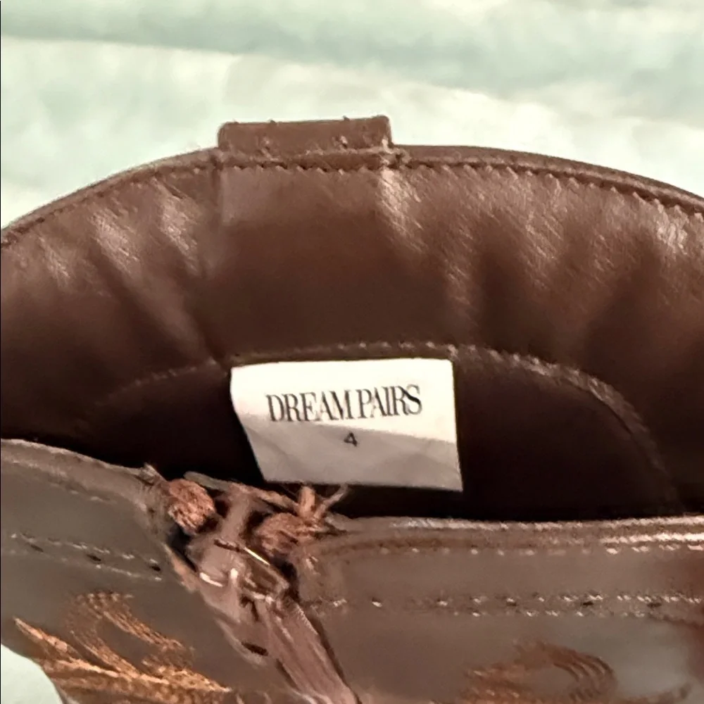 Dream Pairs Brown Kids Cowboy Boots